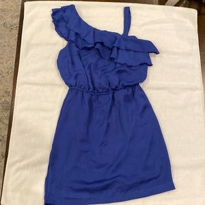 Royal Blue Ruffle sleeve dress size Small